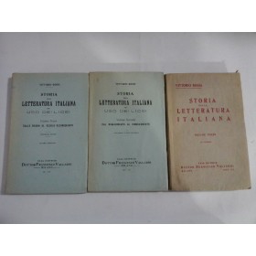      STORIA  DELA  LITTERATURA  ITALIANA  PER  USO  DEI  LICEI  vol.1 / vol.2 / vol.3  -  Vittorio  ROSSI  -  Milano, 1940 /1941 / 1942 